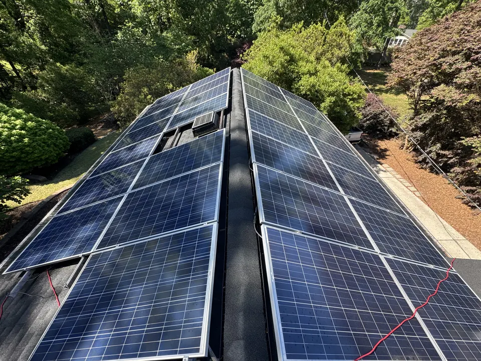 Same solar panels clear and bright after cleaning